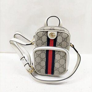 Authentic Gucci Sherry Line Brown PVC Shoulder Bag mn771-030226